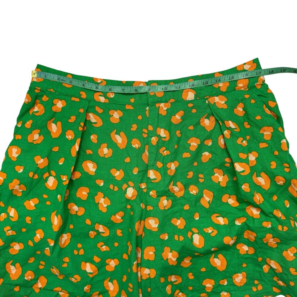 TABITHA BROWN x TARGET Green Linen Blend Print Wide Leg Shorts Size Large Womens - Picture 5 of 7